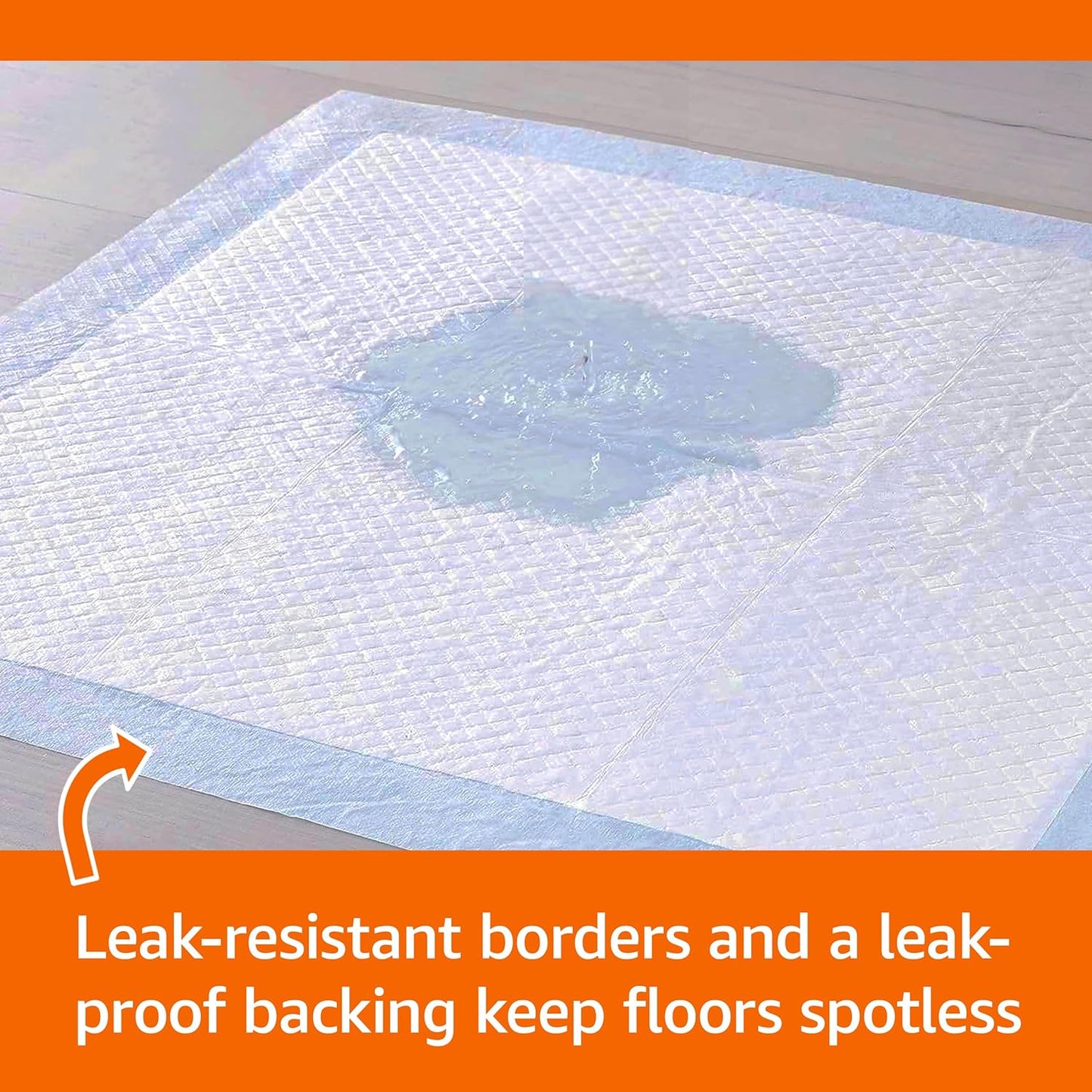 Basics Dog Pee Pads – Leak-Proof, Quick-Dry, 100 Count (22"x22")