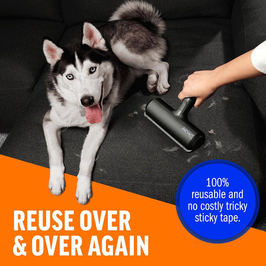 Reusable Pet Hair Remover for Furniture & Clothing (Black)
